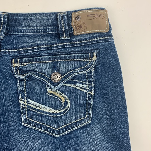 Silver jeans Suki Surplus Bootcut Size 32 Medium wash denim stretch Flap pocket - Picture 9 of 15